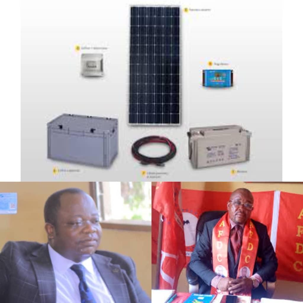 Dotation d'un kit énergétique solaire par WITANENE DEWILLY à l'AFDC MANIEMA