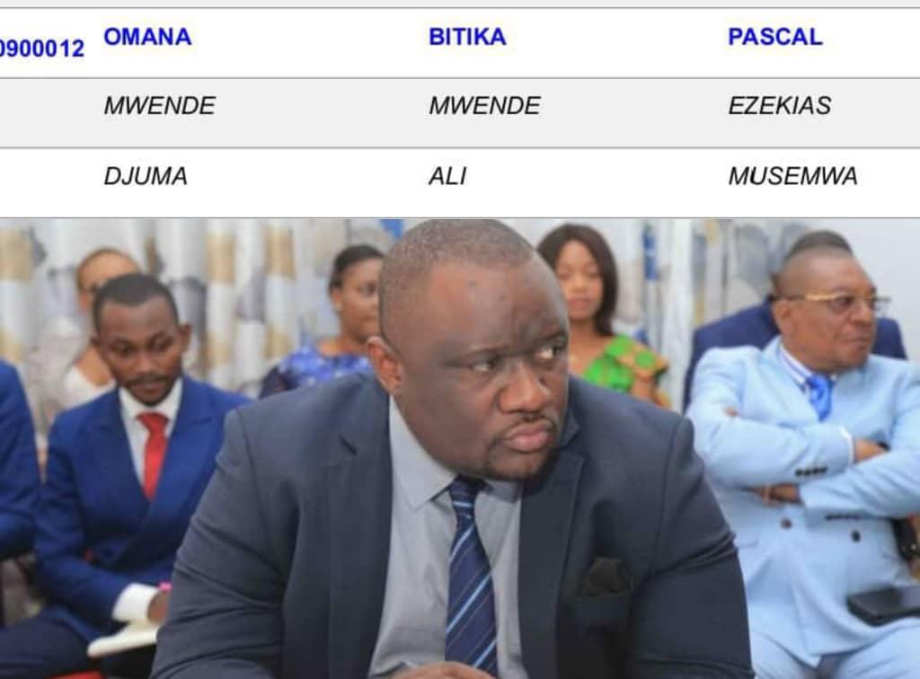 Omana Bitika Pascal, Candidat Sénateur N°3 au Maniema