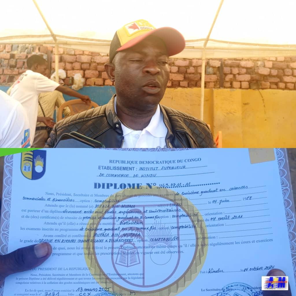 Cérémonie de remise des diplômes aux lauréats de LMD à l'ISC Kindu
